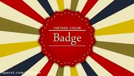 قالب پاورپوینت سه بعدی متحرک vintage color badge