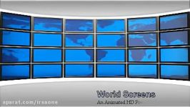 قالب پاورپوینت سه بعدی متحرک world screen