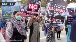 معترضان خواستار پایان مداخله ایالات متحده در افغانستان