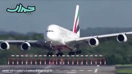 فرود ترسناک ایرباس A380 پرواز امارات