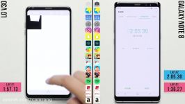 مقایسه سرعت Galaxy Note8 LG V30 توسط PhoneBuff