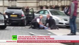 Car ploughs into pedestrians outside London museum 11 injured