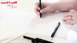 HOW TO USE A UNIBALL FINELINER PEN  DRAWING TUTORIAL