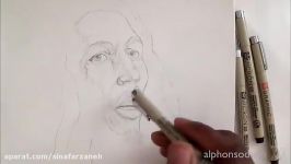 Pen Ink Drawing Tutorials  How to draw a realistic portrait of Bob Marley