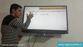 فصل اول ریاضی نهم نمایش مجموعه ها دبیر آنلاین یوسف شیخه