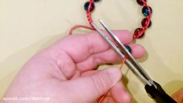 How to finish off a macrame bracelet