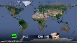 Time Lapse World population grows through history