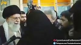 لحظاتی دیدار رهبرانقلاب خانواده شهید حججی