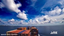 4K Timelapse of a Container Ship at Night  Life at Sea