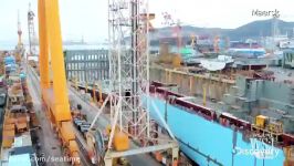 Time Lapse Video of Cargo Vessel Construction