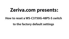 How to Reset a Cisco WS C3750G 48PS S to Default Settings