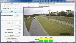 Automatic vehicles counting classifying and measuring speed Java