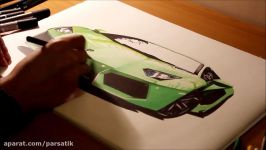 نحوه طراحی ماشین Lamborghini Aventador  پارس آتیک مرجع