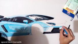 طراحی واقع گرایانه Lamborghini Aventador  پارس آتیک