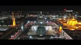 تصاویر هوایی مراسم خطبه خوانی شب عاشورای حسینی در حرم مطهر رضوی
