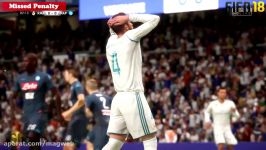 مقایسه پنالتی های بازی فیفا 18 PES 2018