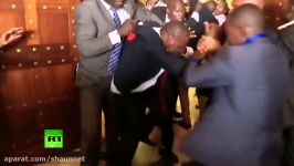 Massive brawl breaks out in Ugandan parliament over presidential age limit