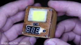 DIY Wooden Power Bank with Powerful Light and Battery Voltage Indicator