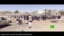 لحظۀ انهدام پهپاد MQ9 جاسوسی آمریکا توسط انصارالله یمن