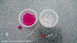 DIY How To Make 2 Color Beaded Bracelet  کاردستی، ساخت دستبند زیبا دو رنگ مُ