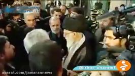 دیدار رهبر ایران سید خامنه ای خانواده شهید محسن حجج