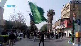 بیرجند مراسم شمع گردانی شب عاشورا در روستای بهدان