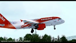 فرود تماشایی easyJet Airbus A319