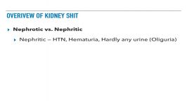 Nephritic vs. Nephrotic Syndromes  USMLE