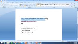 How to setup Apache Maven in windows