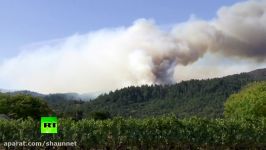 California Burning Firefighters battling blaze south of Santa Rosa