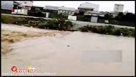 بارندگی شدید آب گرفتگی خیابان ها سیل در مازندران