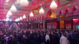 تشییع شهید مدافع حرم ایرانی در حرم امام حسینع