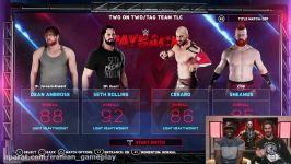 مبارزه SETH ROLLINS The Bar در WWE 2K18 تماشا کنید