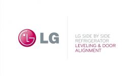 LG Side by Side Refrigerator  Leveling