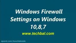 Windows Firewall Settings on Windows 1087