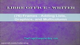 LibreOffice Writer 76 Frames  Adding Lists Graphic