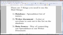 LibreOffice Writer 87 Mail Merge Part1  Create a dat