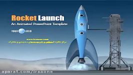 قالب پاورپوینت سه بعدی متحرک rocket launch