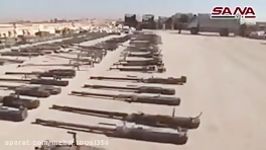 تسلیحات تجهیزات بجای مانده داعش در المیادن