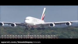 لحظات دلهره آور فرود ایرباس A 380