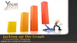 قالب پاورپوینت سه بعدی متحرک jacking up the graph