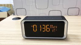 MUSKY DY33 Radio Dual Alarm Clock with Temperature 5W2 52mm Bluetooth Speaker