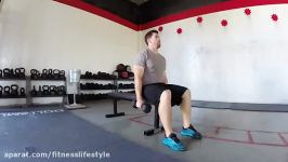 آموزش حرکت Seated Dumbbell Cleans