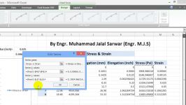 How to Plot Stress vs Strain Curve in MS Excel By Engr. M.J.S