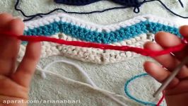 آموزش مدل زیگزاگ.how to crochet zigzag pattern