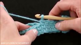 آموزش بافت ساده بافی قلاب . Split Single Crochet