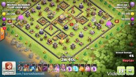 Lavaloon Faming Legend Trophy Awesome Destroy th11 max CoC 3 star th11
