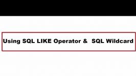 دوره یادگیری دستورات Oracle SQL