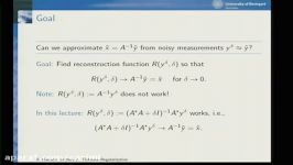 Introduction to the numerical solution of inverse problems