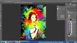 اکشن فتوشاپ Colorful bright colors Photoshop Action